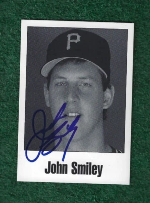 JOHN SMILEY - TARJETA POSTAL DE JUGADOR DEL EQUIPO PIRATAS DE PITTSBURGH - AUTÓGRAFO "EN TARJETA" Foto 1 de 2