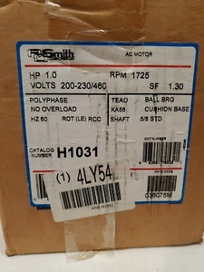 1 hp 1725 RPM 56 Frame 200-230/460V Belt Drive Blower Motor Century # H1031L - Picture 1 of 8