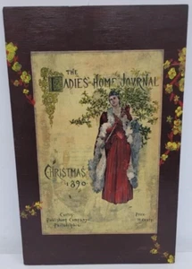 Ladies Home Journal Print on Board Christmas 1890  12-1/2"x20" Ready to Hang! - Picture 1 of 23