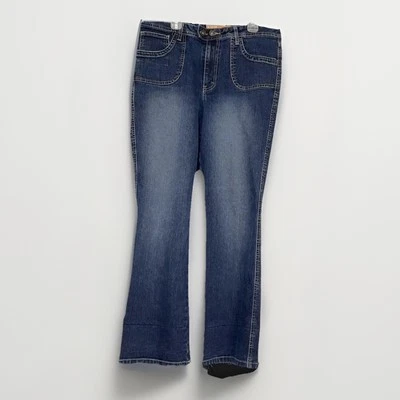 KIKIT Women’s Blue Jeans Pants Stretch Straight Leg Medium Rise Size 14 - 32X28 - Image 1 of 4