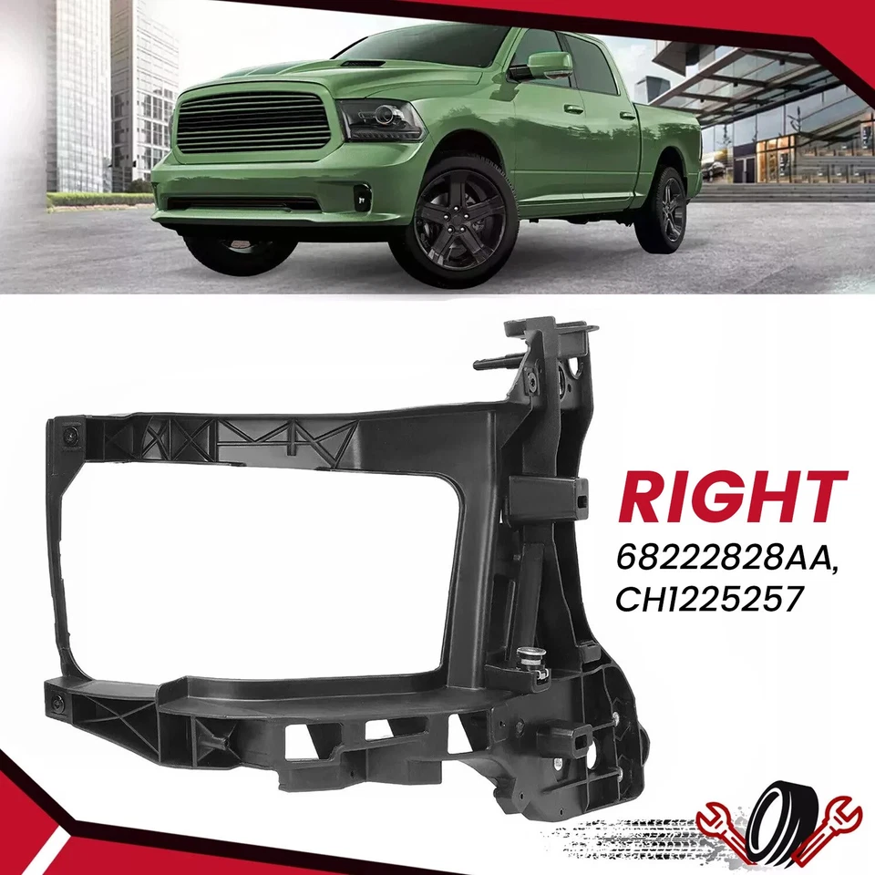 Right Radiator Support Headlight Mount Bracket For 2013-24 Ram 1500 2500 Classic Foto 1 de 4