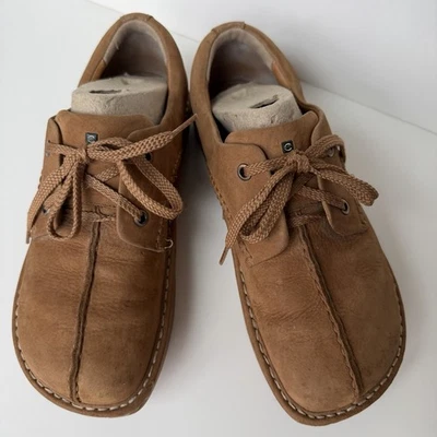 Earth Shoes Divine Mujer 9 Hombre 7 Cuero Moca Cordones Tecnología Kalso Foto 1 de 4