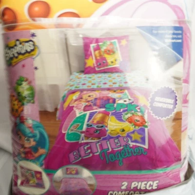 Shopkins 2 Piece Comforter Set Twin Full Kids Bedding Reversible Polyester New - Image 1 of 4