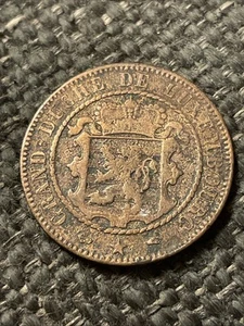 Luxembourg 1855 A 10 Centimes Coin - Picture 1 of 2