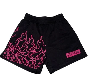 Kill Crew Muay Thai Flame Shorts Damen klein schwarz pink Netztaschen MMA UFC 3" - Bild 1 von 8