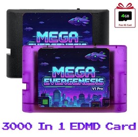 3000-in-1 Retro Game Cartridge with 4GB TF Card for SEGA Mega Drive/Genesis Cons