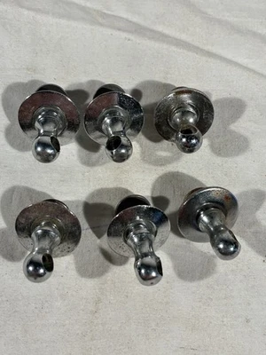 (6) VINTAGE GRETSCH ROUND BADGE PARADE DRUM EYELET CENTER STUDs - Image 1 of 4