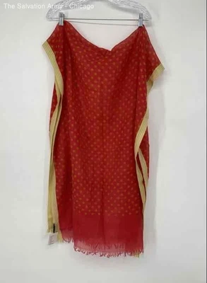 Anthropologie Mujer Rojo Naranja Lunares Informal Rectángulo Bufanda Talla Única Foto 1 de 4