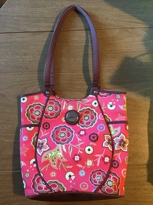 CARTERA LONGABERGER FLORAL BOLSILLOS EXTERIORES Rosa Foto 1 de 4