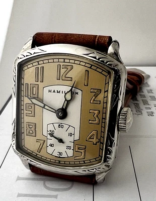 HAMILTON ЧАСЫ 1930-Х TONNEAU ВИНТАЖНЫЙ РУЧНОЙ ВЕТРА 987E РЕДКОЕ СОСТОЯНИЕ ШВЕЙЦАРСКИЙ СДЕЛАНО - Изображение 1 из 4