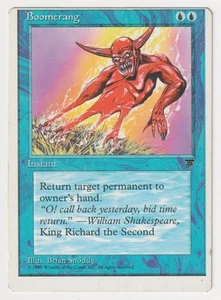 Miscut Boomerang HP Chronicles 1995 MTG Magic Factory Error Misprint Vintage EDH - Picture 1 of 2
