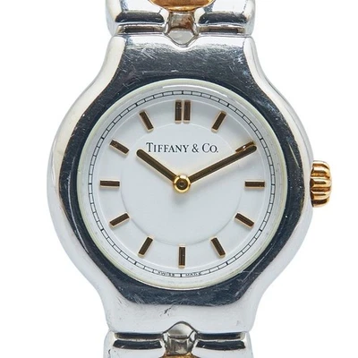 Женские кварцевые часы Tiffany & Co. Tesoro L0112 золото 18 карат и нержавеющая сталь б/у - Изображение 1 из 4
