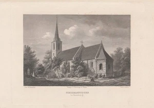 c1860 Gießmannsdorf Goswinowice bei Naumburg am Queis Polen Stahlstich-Ansicht - Picture 1 of 1