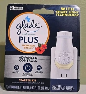 Glade Plugins Warmer PLUS + 1 Refill Scented Oil Hawaiian Breeze Starter Kit - Picture 1 of 3