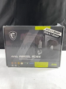 MSI MAG A850GL PCIE5 Black ATX 3.1 PCIe 5.1 GPU Support Gaming Power Supply - Afbeelding 1 van 12