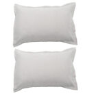  2 Pcs Grey Pillows Pillowcase Core Removal Dust Prevention Household