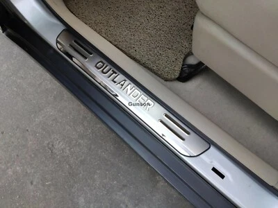 Protector de umbral de puerta para accesorios de coche Mitsubishi Outlander cubierta protectora contra rasguños Foto 1 de 4