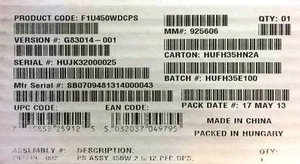 Intel F1U450WDCPS 450W DC Power Supply New Bulk Packaging - Picture 1 of 1