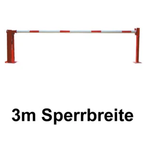 Handschranke SH 30A 3,0 m mit Auflagepfosten; Schranke mit Schrankenbaum - Bild 1 von 5