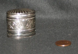 ancienne tabatière deux compartiment décor coquille argent massif milieu XIX ème - Imagen 1 de 12