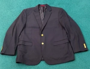 Gioberti Men's Blazer Sport Coat Jacket Navy Blue Red Accents Inside Size 44R - Picture 1 of 10
