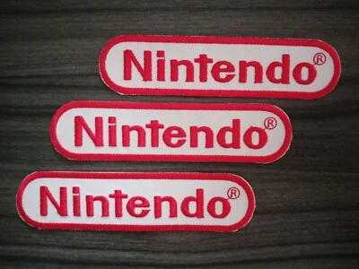 3 pcs Logo NINTENDO Patch Embroidered Iron or Sew on Coat Jacket bag hat - Image 1 of 3
