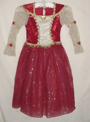 EUC Disney Parks Store PRINCESS BELLE Beauty & the Beast Holiday Costume Sz 4/5 - Image 1 of 4