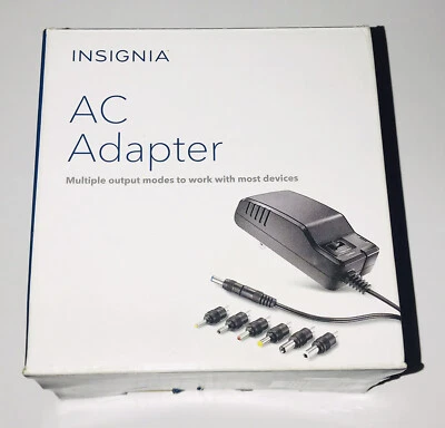 Insignia AC to DC Power Supply Charger Converter w/Tips 3V 4.5V 6V 7.5V 9V 12V - Image 1 of 4