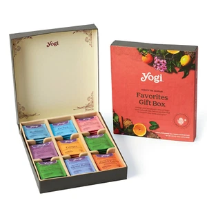 Yogi Organic Tea Sampler Gift Box - Assorted Delicious Wellness Teas - 9 Favorit - Picture 1 of 12