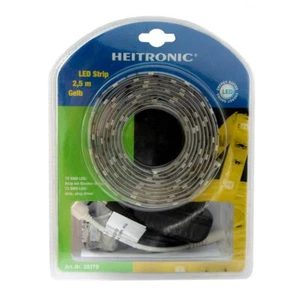Heitronic LED SMD Strip Streifen 2,5m IP20 18W Gelb Endkappen & Steckernetzteil - Bild 1 von 4