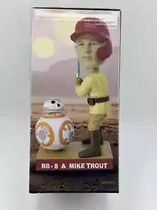 MIKE TROUT & Star Wars Jedi BB-8 Bobblehead LA Angels SGA Promotion New In Box - Picture 1 of 2