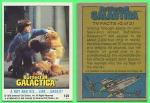 1978 Topps Battlestar Galactica - #129 A Boy and His... Err... Daggit? - Picture 1 of 1