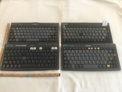 4 WebTv Wireless Keyboards 3-Sony, 1-Phillips Model SWK-8630/8640 W/ 4 S cables - Image 1 of 4
