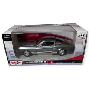 1967 Ford Mustang GT Diecast Car 1:24 Silver Maisto Premiere DC  New - Picture 1 of 7