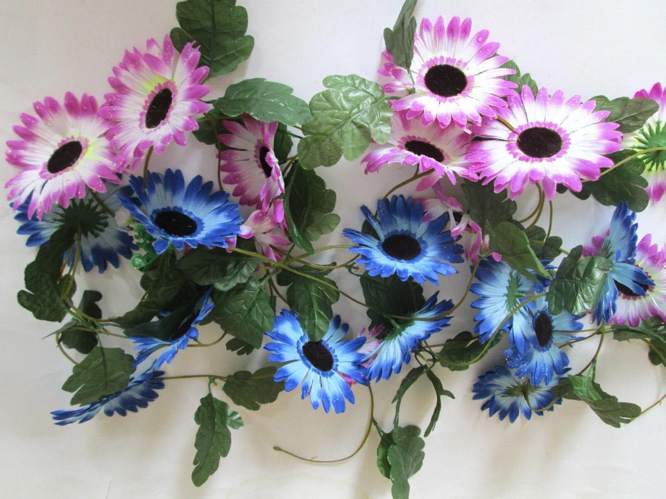 GERBERAGIRLANDE 2,75m 11 große Blüten wie echt *FARBWAHL* Kunstblumen Wohndeko - Bild 1 von 1