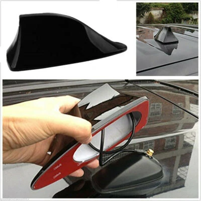 1* BLACK Shark Fin Car Roof Antenna Radio FM/AM Signal Aerial Accessories - Image 1 of 4