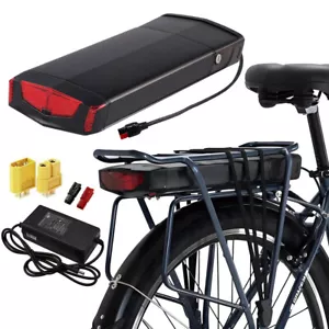 Batería de bicicleta eléctrica 36V 13AH batería asiento trasero para 250W 350W 500W 750W repuesto - Imagen 1 de 15