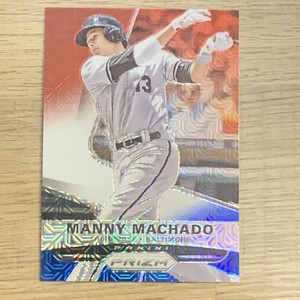 2015 Panini Prizm Manny Machado Red White and Blue Mojo Prizms Card #106 Padres