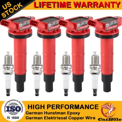 4X Ignition Coil & 4X Spark Plug For Scion tC xB Pontiac Vibe Lexus HS250h 2.4L - Image 1 of 4