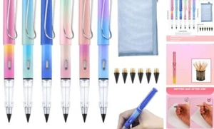 6 PCS Infinity Pencil with Pencil Case and Eraser, Infinity Eternal Pencils,  - Picture 1 of 8