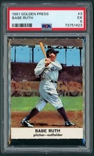 1961 GOLDEN PRESS BABE RUTH #3, NEW YORK YANKEES (HOF) PSA 5 - EXCELLENT