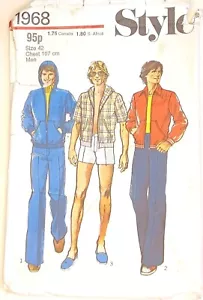 Style 1968 Zipper Front Hoodie or Bomber Harrington Jacket, Shorts & Pants 42" - Picture 1 of 4
