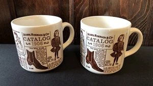 Vintage Sears Roebuck and Co. Catalog 1906 Advertising Ceramic Coffee Mugs - Picture 1 of 5