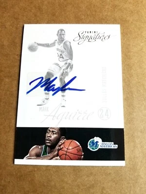 MARK AGUIRRE 2012-13 PANINI SIGNATURES AUTO MAVERICKS  - Image 1 of 2