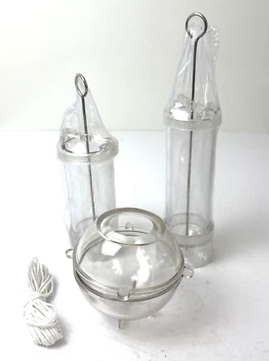 Candle Making Molds Round & Cylinder Pillars, 2 Sizes, 3 Pcs Lot + Wick String - Image 1 of 4