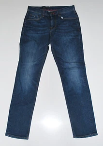 Pantalones de mezclilla Tommy Hilfiger para hombre azul índigo azul marino Denton rectos orgánicos W30 L32 inteligentes - Imagen 1 de 4
