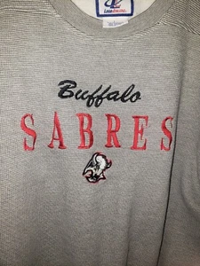 Buffalo Sabres Goathead Vintage Logo Authentic  Sweatshirt Crewneck L NHL - Picture 1 of 4