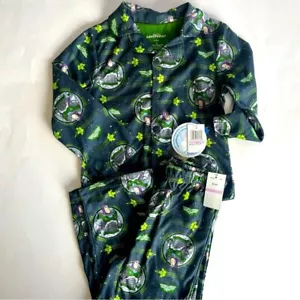 Disney Buzz Lightyear Boys 6 Pajama Set Long Sleeve Button Front Pants - Picture 1 of 7