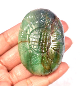 Natural HUGE Green Zambian Emerald Certified Carving Cut Loose Gemstone 477.05Ct
