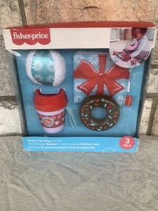 Fisher Price Seasons Greetings Baby Holiday Toy 4 Piece Christmas Gift Set 3m + - Picture 1 of 10
